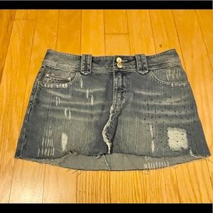 Mona Mona Denim Sexy Mini Skirt